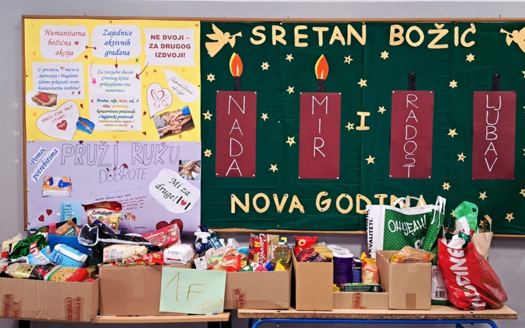 Božićne humanitarne akcije u školi