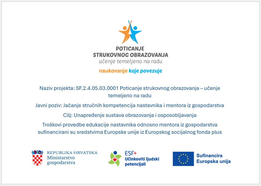 Industrijskoj strojarskoj školi odobreno 5.830,00 eura za stručno usavršavanje nastavnika